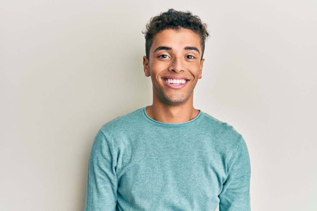 Portrait of patient with veneers smiling