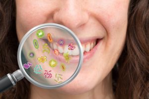 Closeup of oral bacteria before visiting Worcester dentist